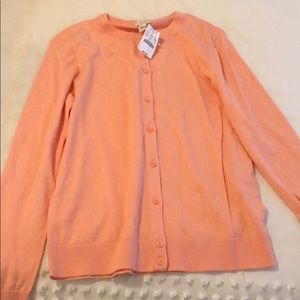 J Crew peach cardigan